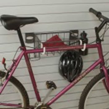 Hook, Horizontal Bike with Basket - Garaginization DFW's Garage