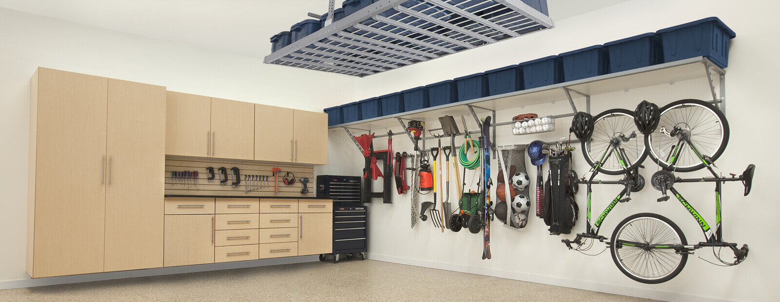 Garage Storage Dallas, Flooring, Cabinets, Overhead Storage